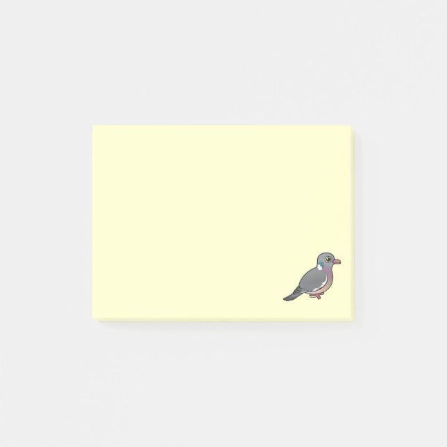 Birdorable gemeine hölzerne Taube Post-it Klebezettel (Vorderseite)