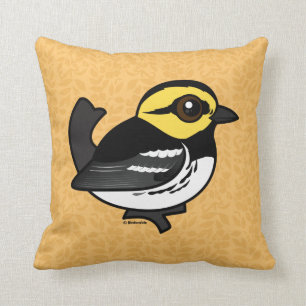 Birdorable Goldener-cheeked Trällerer Kissen