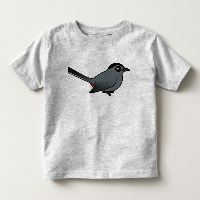 Birdorable grauer Catbird Kleinkind T-shirt (Vorderseite)