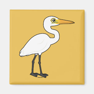 Birdorable Great Egret Magnet