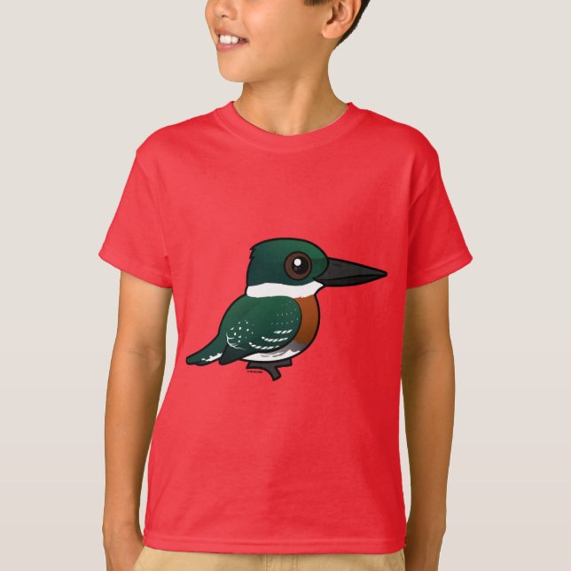 Birdorable Green Kingfisher T-Shirt (Vorderseite)