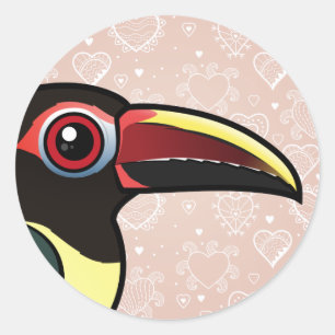 Birdorable grünes Aracari Runder Aufkleber