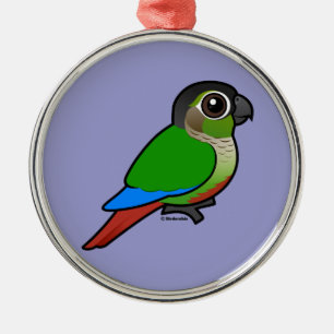 Birdorable Grünes-cheeked Conure Ornament Aus Metall