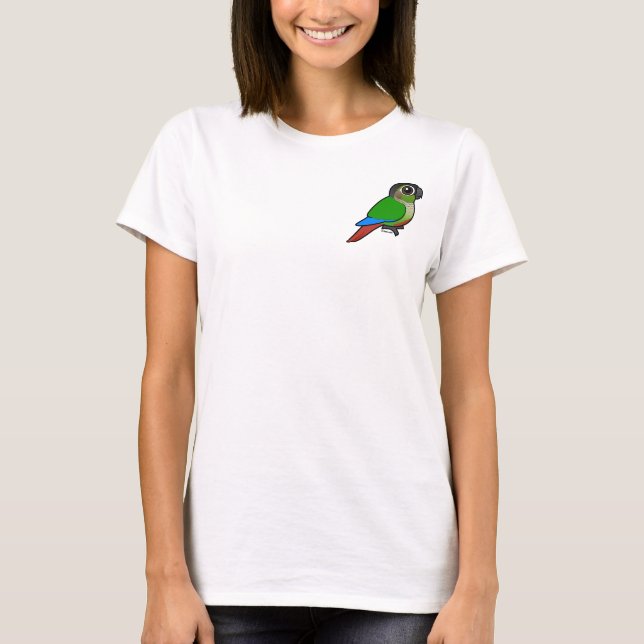 Birdorable Grünes-cheeked Conure T-Shirt (Vorderseite)