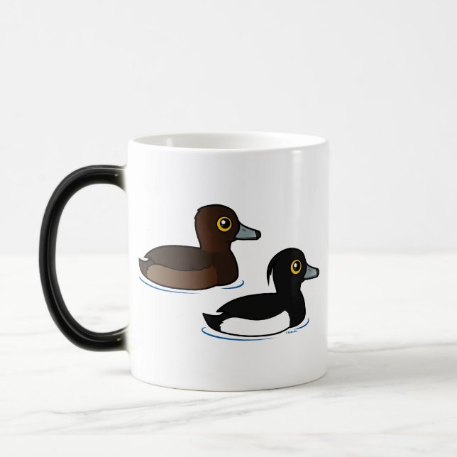 Birdorable heftete sich Entenpaare durch Verwandlungstasse (Links)