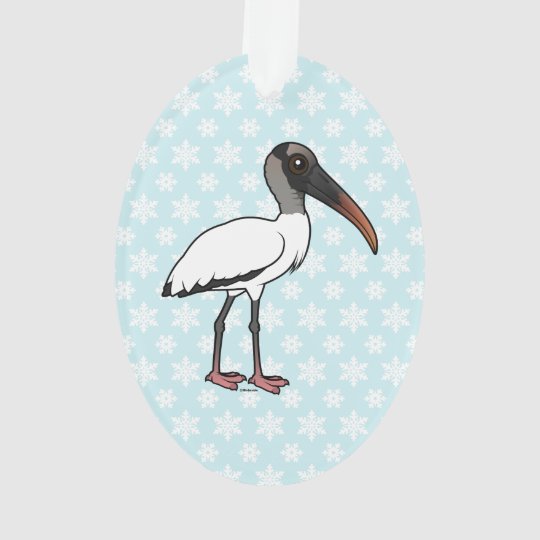 Birdorable hölzerner Storch Ornament