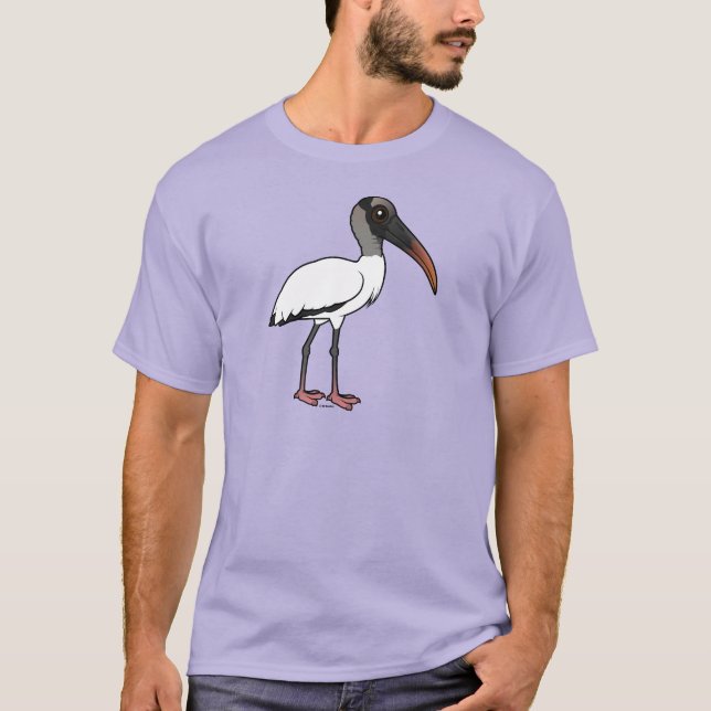 Birdorable hölzerner Storch T-Shirt (Vorderseite)