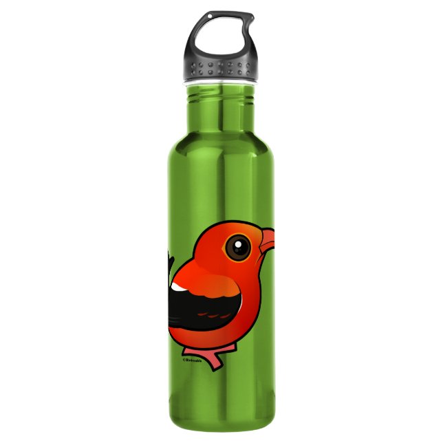 Birdorable 'I'iwi Trinkflasche (Vorderseite)