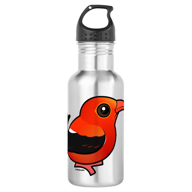 Birdorable 'I'iwi Trinkflasche (Vorderseite)