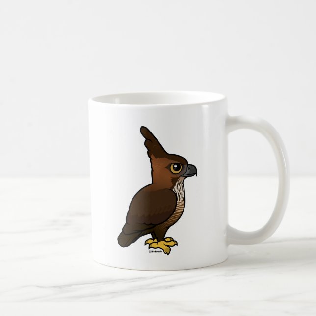 Birdorable Javan Hawk-Eagle (erwachsen & juvenil) Kaffeetasse (Rechts)
