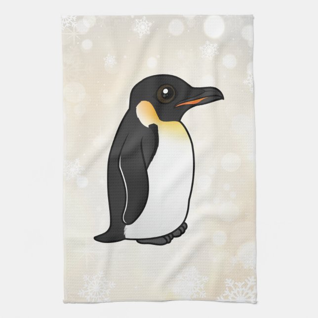 Birdorable Kaiser Pinguin Geschirrtuch (Vertikal)