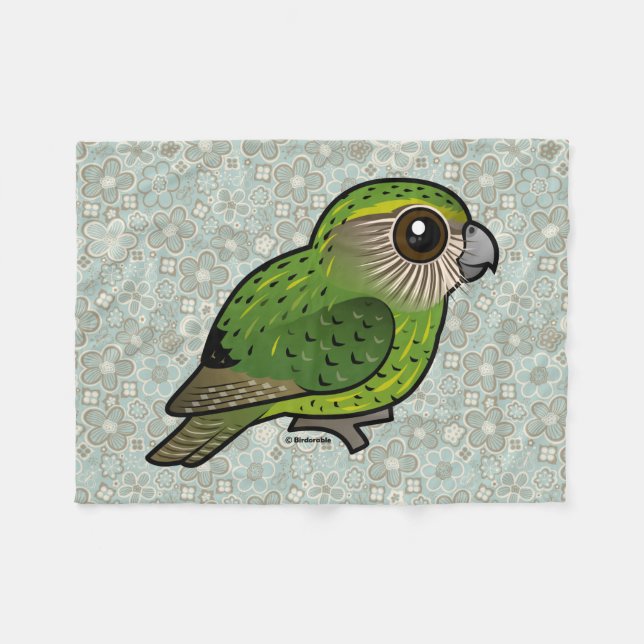 Birdorable Kakapo Fleecedecke (Vorderseite (Horizontal))