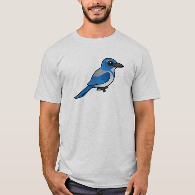 Birdorable Kalifornien Scheuern-Jay T-Shirt (Vorderseite)