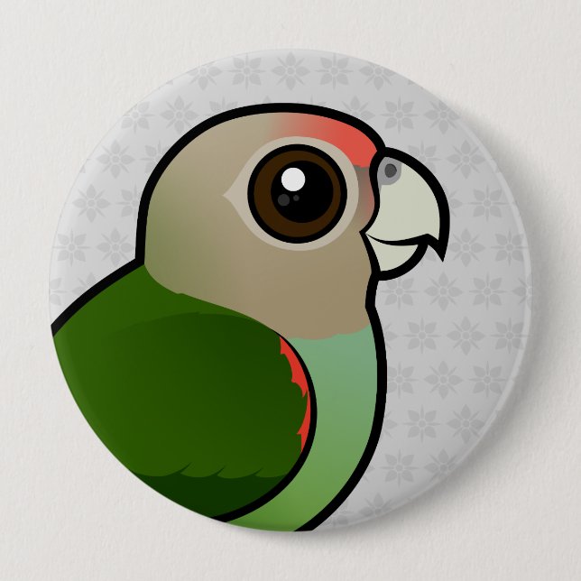 Birdorable Kap-Papagei Button (Vorderseite)