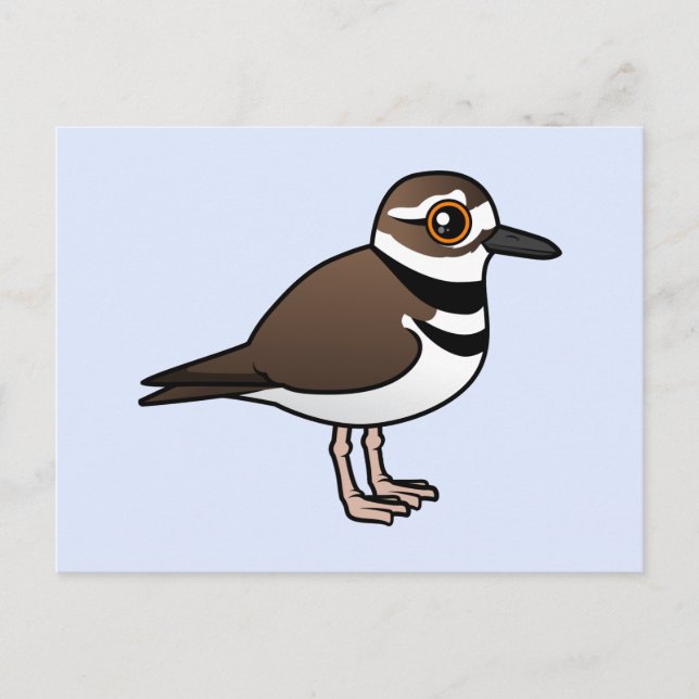 Birdorable Killdeer Postkarte (Vorderseite)