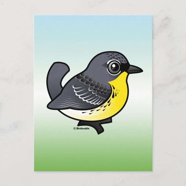 Birdorable Kirtland's Warbler Postkarte (Vorderseite)