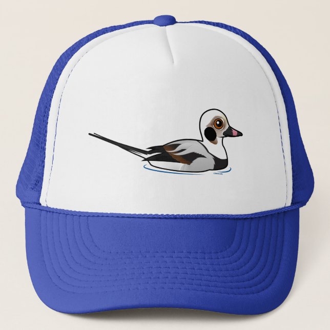 Birdorable Lang-band Ente an Truckerkappe (Vorderseite)