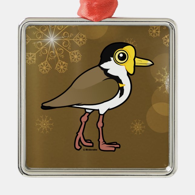 Birdorable maskierte Kiebitz Ornament Aus Metall (Vorne)