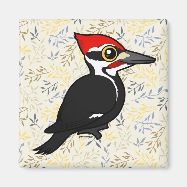 Birdorable Pileated Woodpecker Magnet (Vorne)