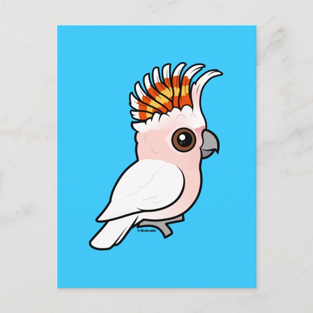 Birdorable Pink Cockatoo Postkarte (Vorderseite)
