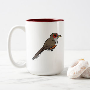 Birdorable Puerto Rican Lizard Cuckoo Zweifarbige Tasse
