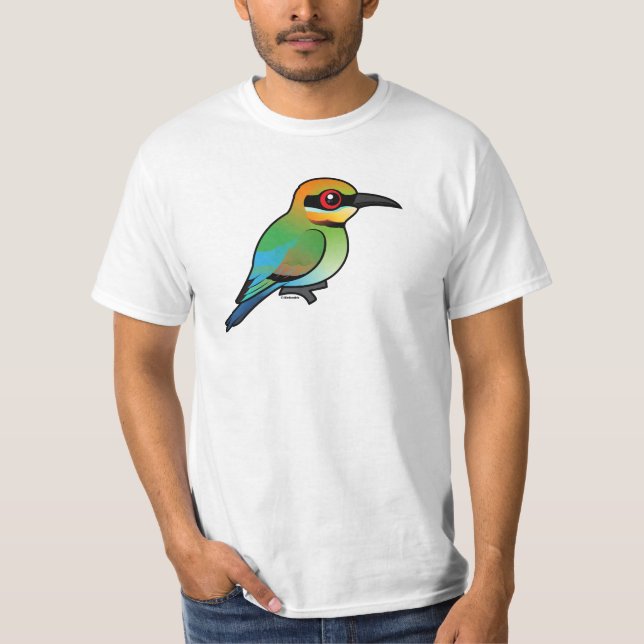 Birdorable Regenbogen Biene-Esser T-Shirt (Vorderseite)