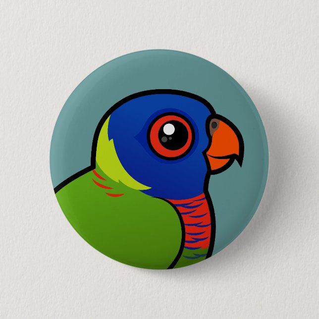 Birdorable Regenbogen Lorikeet Button (Vorderseite)