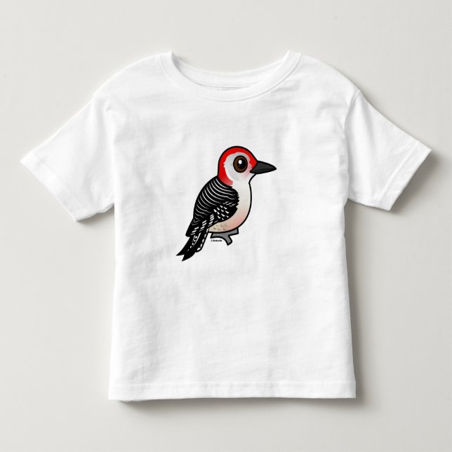Birdorable Rot-blähte Specht auf Kleinkind T-shirt (Vorderseite)