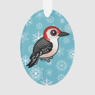 Birdorable Rot-blähte Specht auf Ornament