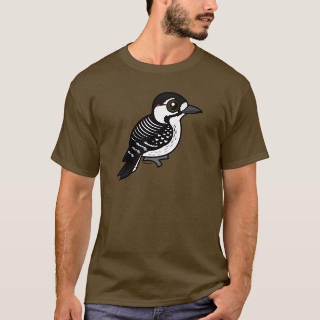 Birdorable Roter-cockaded Specht T-Shirt (Vorderseite)