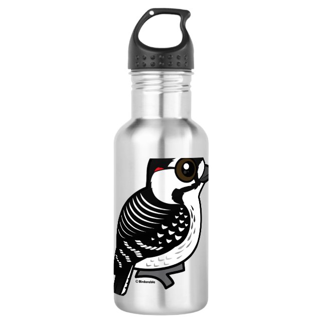 Birdorable Roter-cockaded Specht Trinkflasche (Vorderseite)