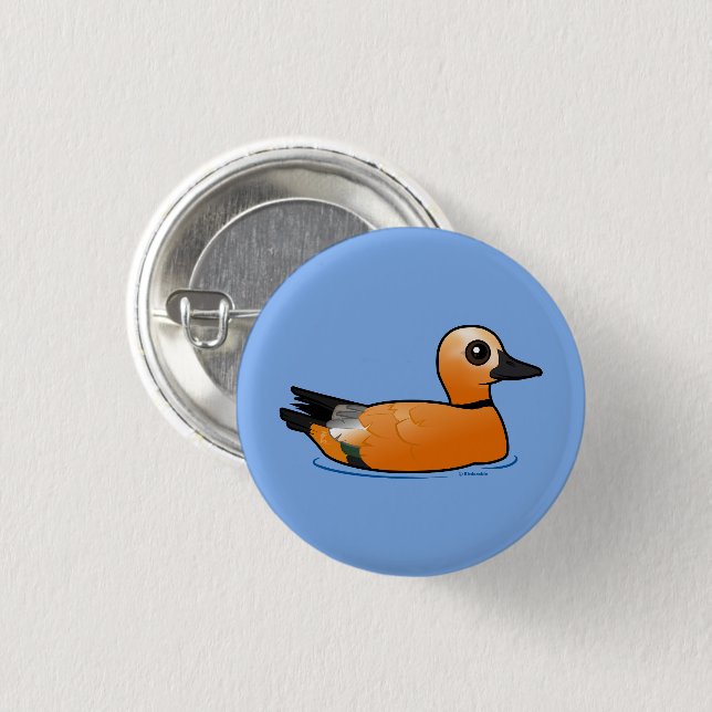 Birdorable Ruddy Shelduck Button (Vorne & Hinten)