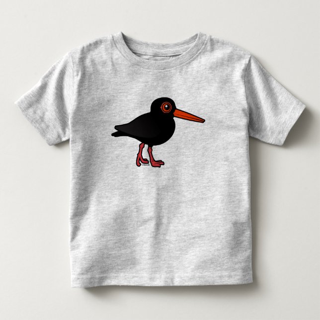 Birdorable rußiger Oystercatcher Kleinkind T-shirt (Vorderseite)