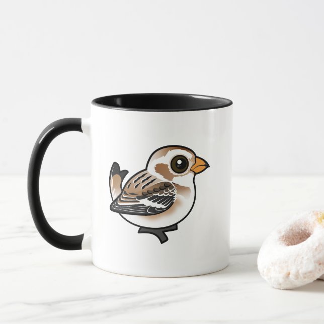 Birdorable Schneeammer Tasse (Mit Donut)