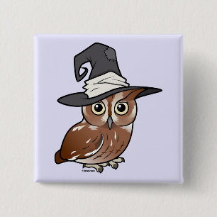 Birdorable Schrei-Eulen-Hexe Button