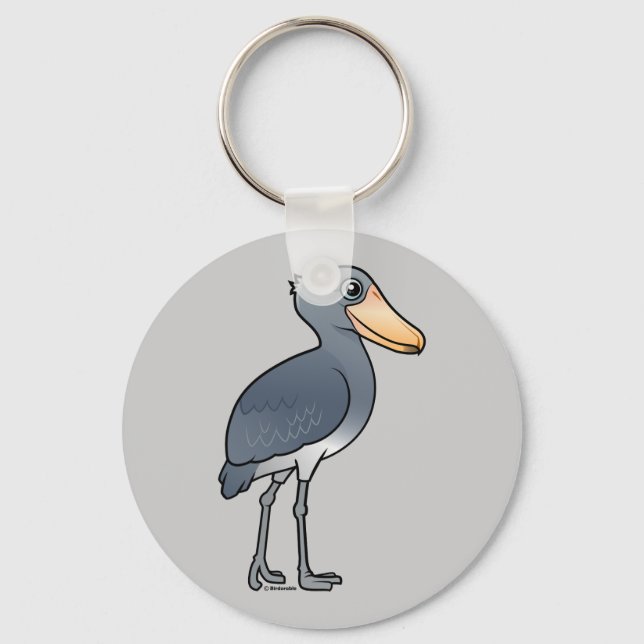 Birdorable Shoebill Schlüsselanhänger (Vorderseite)
