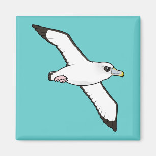 Birdorable Shy Albatross im Flug Magnet