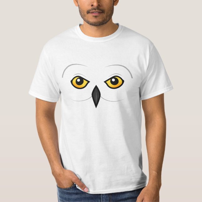 Birdorable Snowy Eulen-Gesicht T-Shirt (Vorderseite)