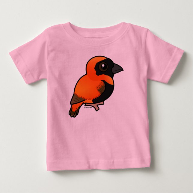 Birdorable Southern Red Bishop Baby T-shirt (Vorderseite)