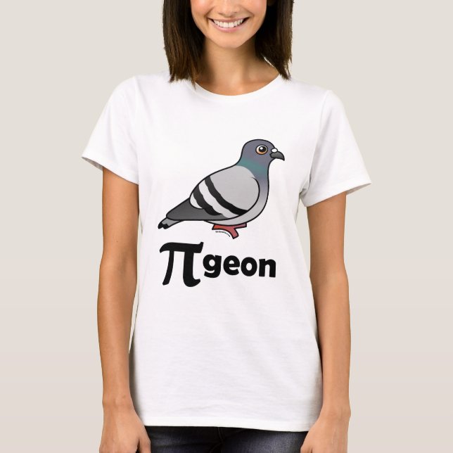 Birdorable Tauben-/Tauben-PU T-Shirt (Vorderseite)