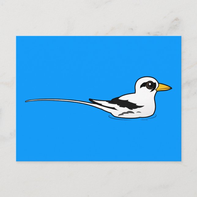 Birdorable Tropicbird als Weißschwanz in der Erhol Postkarte (Vorderseite)