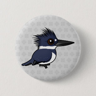Birdorable umgeschnallter Eisvogel (Mann) Button