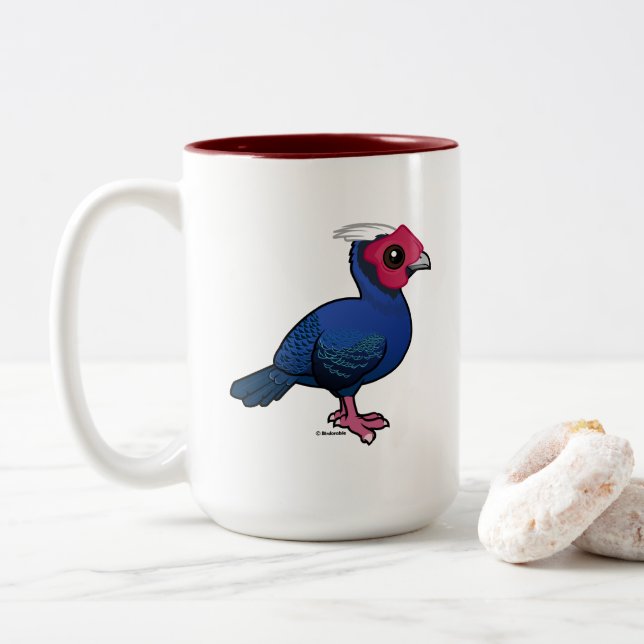 Birdorable Vietnam Pheasant Zweifarbige Tasse (Mit Donut)