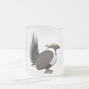 Birdorable weises Waldhuhn Mattglastasse