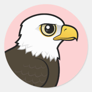 Birdorable Weißkopfseeadler Runder Aufkleber