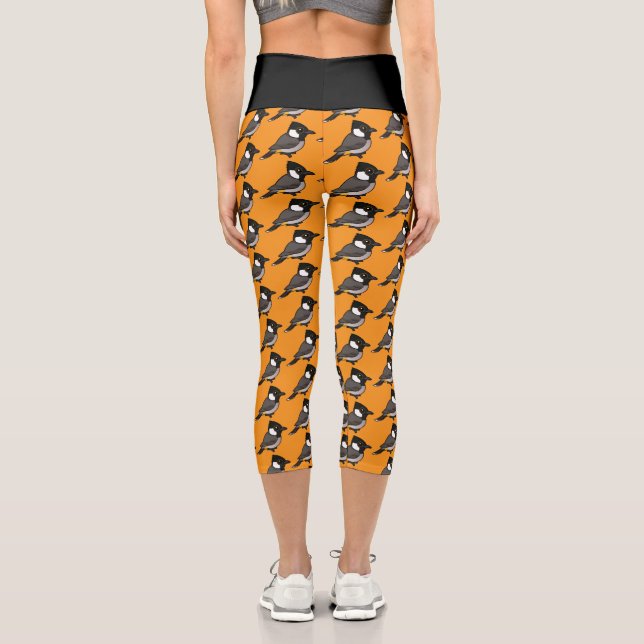 Birdorable White-eared Bulbul Capri Leggings (Rückseite)