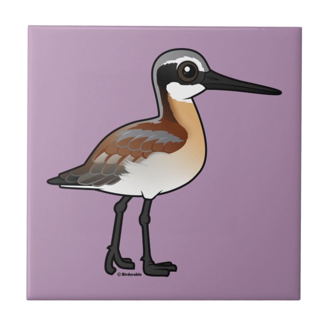 Birdorable Wilson's Phalarope Fliese (Vorderseite)