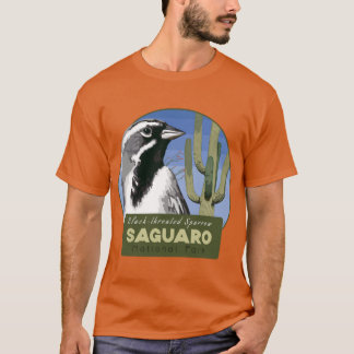 Birds and Parks Saguaro National ParkBlackthroated T-Shirt