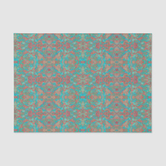 Birds Arabesque Bohemisch Boho Türkis Rotes Grün Seidenpapier