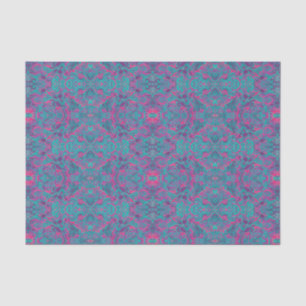 Birds Arabesque Bohemisch Türkis Lila Fuchsia Seidenpapier
